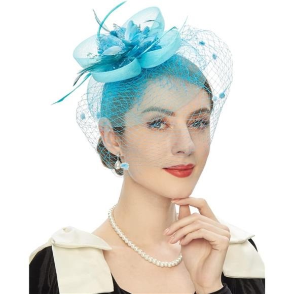Accessories Hot Fascinator Hats For Tea Party Alight Blue Poshmark